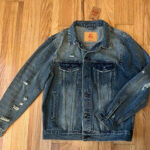 NWT NEW / Official BON JOVI FOREVER vintage look denim jacket / Sz Med